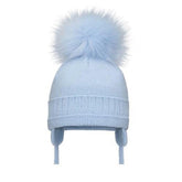 Pom Pom Envy Single Cable Hat Blue